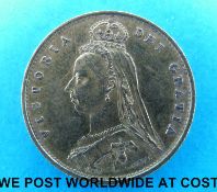 An 1887 Queen Victoria gold half sovereign,