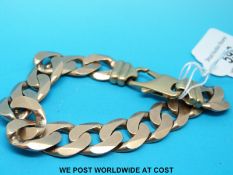 A 9ct gold gentleman's bracelet (76.