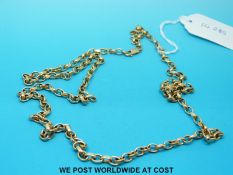 A 9ct gold belcher chain (25.