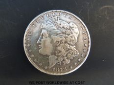 An American Morgan silver dollar 1878.