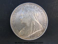 An 1899 veiled head Victorian crown