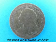 An 1896 Queen Victoria gold half sovereign