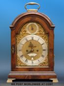 Stephen Rimbault London, George III mahogany cased repeater table clock c1800,