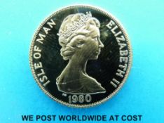 Isle of Mann Gold Queen Mother's 80th Birthday one crown coin (5g, 0.