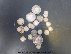 Approximately 89g of largely pre 1920 UK silver, includes Victoria,