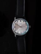 Jean Perret gold plated gentleman's wristwatch with Roman numerals and date aperture,