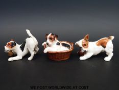 Three Royal Doulton character dogs