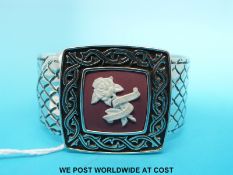 A silver bracelet / bangle by Stephen Webster for Wedgwood in Rose design