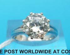 A platinum ring by Philip James, Bath,