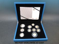 A 2012 UK Royal Mint Diamond Jubilee silver proof coin set, no.