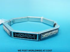 A silver bangle by Stephen Webster for Wedgwood in Thorn design