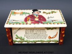 A Crown Devon John Peel musical cigarette box