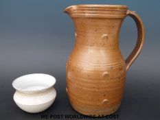 A Ray Finch for Winchcombe studio pottery jug together with a bowl with G.S.