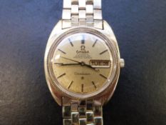 Omega Seamaster Constellation gold plated gentleman's automatic wristwatch with day and date