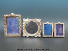 A pair of Victorian hallmarked silver photograph frames, approximately 11.