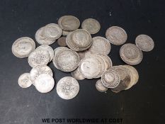 Approximately 254g of pre-1947 silver together with 197g of pre-1920 UK silver including Victorian,