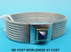 A hallmarked silver bracelet
