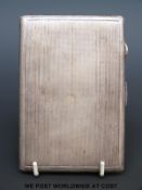 A hallmarked silver cigarette case (193g)