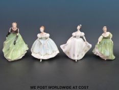Four Royal Doulton figurines, Vanessa HN2789, Fair Lady HN2193,