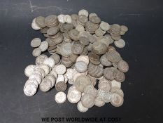 Approximately 580g of pre-1947 UK silver coinage
