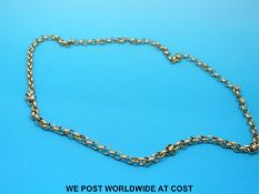 A 9ct gold belcher chain (24.