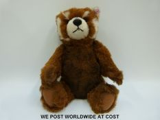 Steiff Original Teddy Bear 'Red Panda Ted', 663253, with reddish brown mohair and growler,