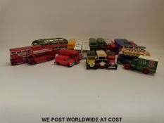 Over 20 Corgi and other diecast model buses and commercial vehicles