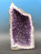 An amethyst geode (weight 12.