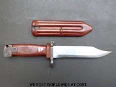 A Polish 6H4 bayonet and scabbard (15cm blade)