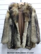 A ladies fur jacket labelled Pierrot Le Loup, Hauteville Diffusion,