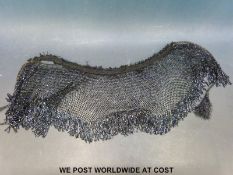 A small Victorian jet beadwork cape