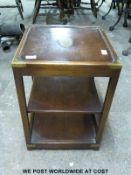 Two mahogany and cast iron pub tables