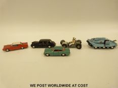 Five Dinky Toys diecast model vehicles