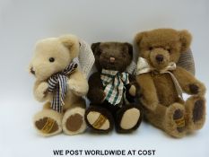Three Merrythough Teddy bears, all in original boxes.