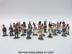 A collection of vintage lead soldiers and a collection of Del Prado figures