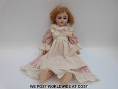 Bahr & Proschild bisque headed doll with open mouth,