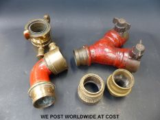 A quantity of fire service pipe or hose fittings