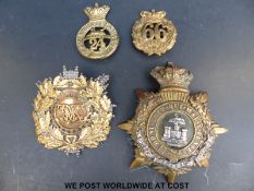 Two large Victorian Shako badges one for The Suffolk Borderers, the other for the Essex Regiment,