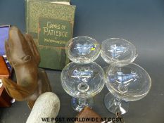 A large 19thC meat platter with abbey to front, named S. Keeling & Co.