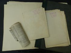 A quantity of WWII RAF maps of the UK together with a quantity of shipping charts c1960's