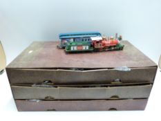 Bachmann 00 gauge Hawthorne Village train set with CocaCola locomotive and Disney carriages,
