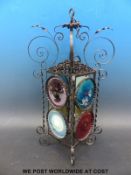 A bullseye glass porch or similar lantern / lamp