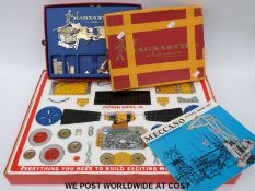 Meccano power drive Set M together with a Magna Sticks set both in original boxes