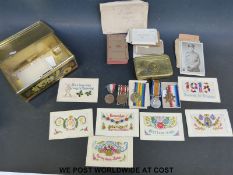 A trio of WWI medals awarded to Driver, then acting Union Sergeant, 60809 W.H Burton, RFA/R.