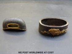 Japanese Edo period kurigata and fuchi set,