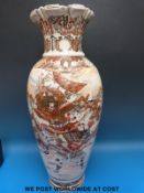 A large Japanese vase with warrior decoration (62cm tall)