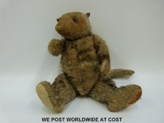 Steiff mohair bear in the form of a possum with straw filled body,