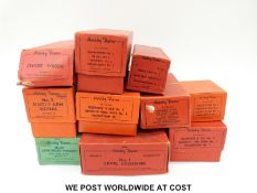 Ten Hornby 0 gauge wagons, trucks and accessories comprising Cement Wagon, Flat Truck,