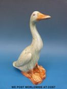 A Chinese celadon glaze duck (20cm tall)