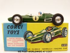 Corgi Toys diecast model Lotus Climax, 155, in original box.